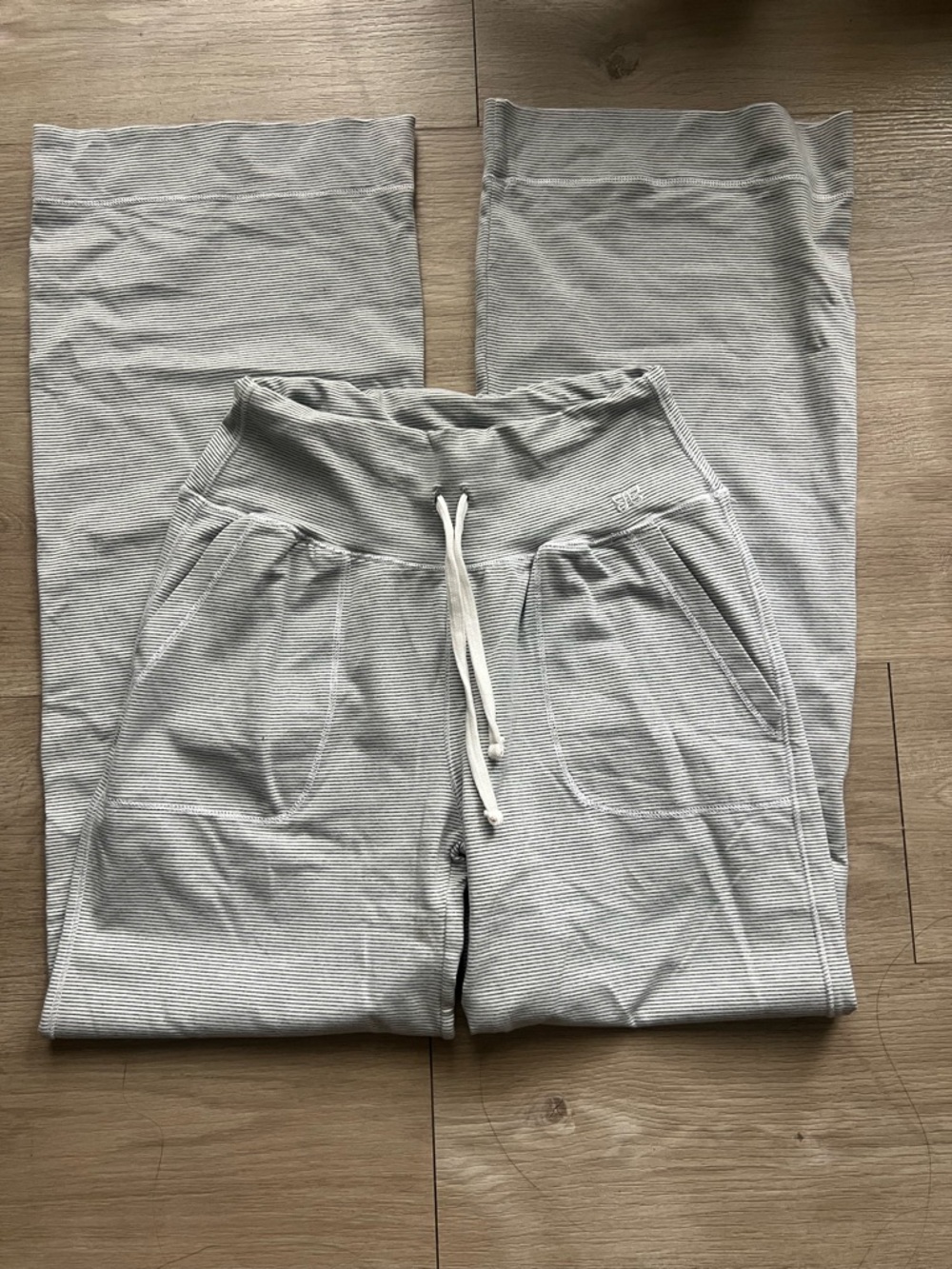 Albion fit grey + white striped lounge pants